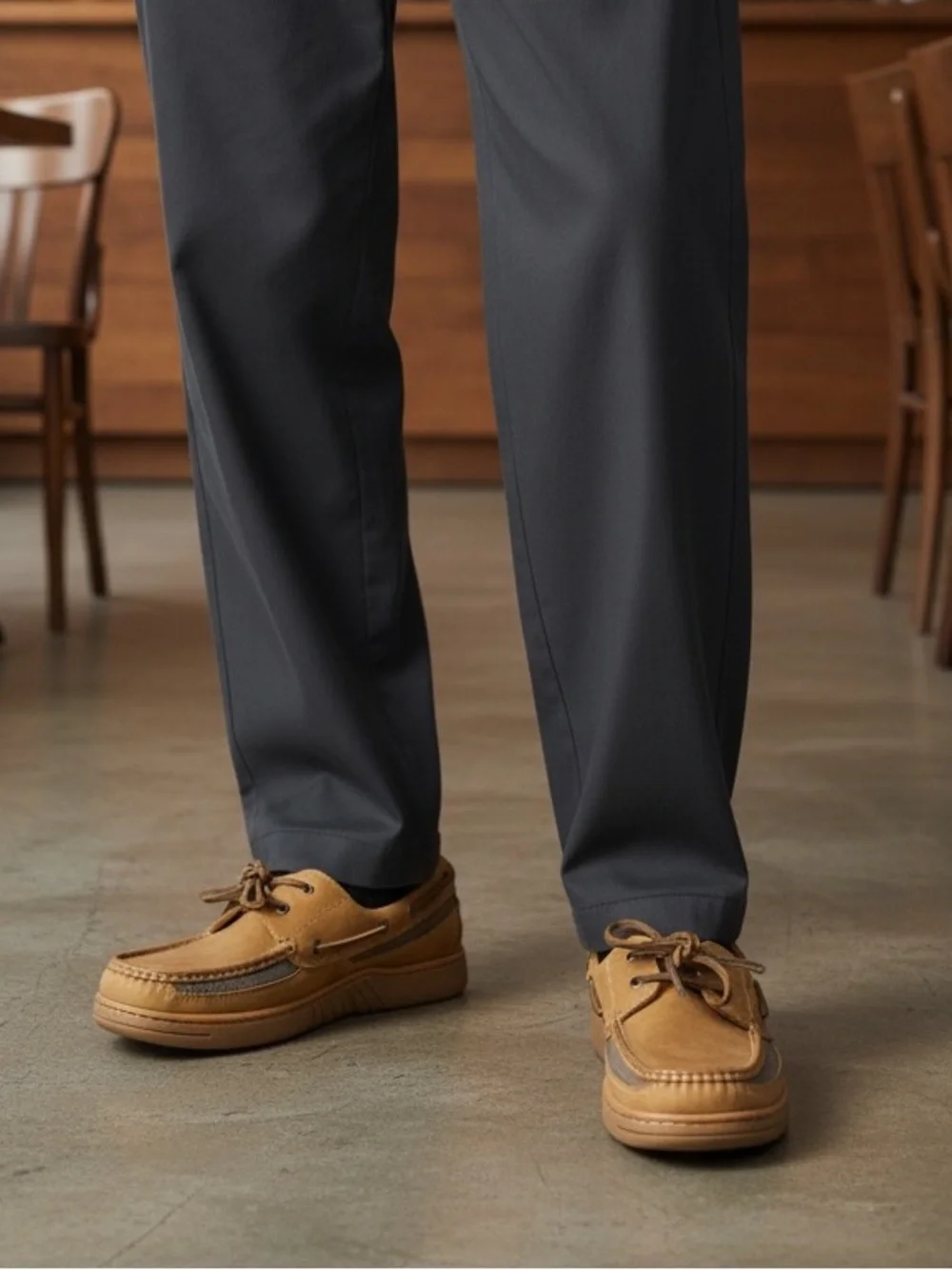 Tommy Bahamas TB-340 Leather Boat Tan Loafers